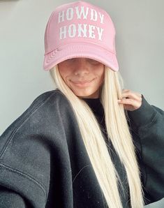 This pink foam and mesh trucker hat features a bold white font graphic, making it the perfect accessory for those who want to add a pop of color to their outfit. The foam and mesh construction ensures comfort and breathability, making it suitable for all-day wear. Upgrade your hat game with the Howdy Honey Pink Trucker Hat. Trendy Mesh Baseball Cap, One Size Fits Most, Trendy Mesh Baseball Cap, Trendy Adjustable Mesh Baseball Cap, Trendy White Mesh Baseball Cap, Casual Pink Mesh Baseball Cap, Pink Mesh Baseball Cap For Summer, Trendy Mesh Snapback Hat For Spring, Trendy Mesh Snapback Hat, Trendy Mesh Hat For Spring