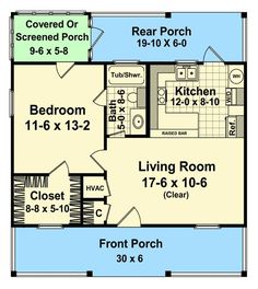 the floor plan for a small house with two bedroom and an attached bathroom, living room and