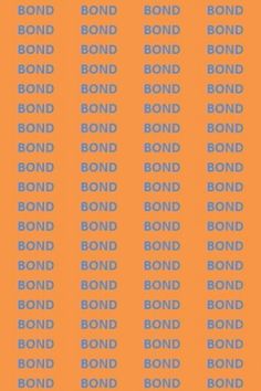 an orange and blue background with words that spell out the names of different types of bonds