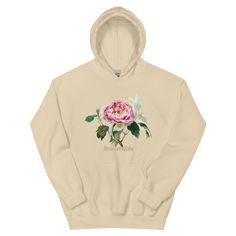 Our hoodies are soft and have all the right style to keep you warm and cozy! Flower Hoodie, Cabbage Rose, Cabbage Roses, Vintage Candles, Black Sand, Saved Items, Cropped Tank Top, Rose Flower, Warm And Cozy