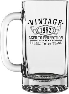 an old fashioned glass mug with the words vintage 1989 aged to perfection and cheers to 30 years