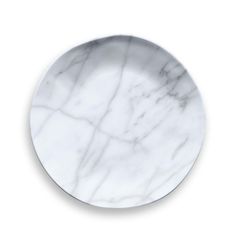 a white marble plate on a white background