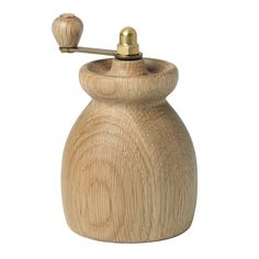 a wooden soap dispenser on a white background