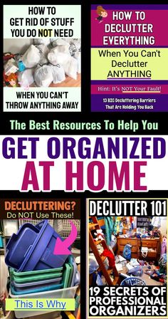 an advertisement for the best resources to help you get organized at home