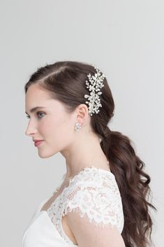 "This unique wedding headpiece is hand-wired with accents of brilliant marquise, pear and round rhinestones with just a touch of pearls and is sure to make a statement! This piece is flexible so it can be manipulated to suit your personal hairstyle. The design portion measures 5 1/2\" long and 2 1/2\" at the wide. Has an alligator clip for secure placement. Choose from silver, gold or rose gold. SHOP MORE WEDDING JEWELRY & BRIDAL HAIR ACCESSORIES:  http://www.etsy.com/shop/AllureWeddingJewelry SHIPPING * Leaves our facility within 1-2 business days. * Shipping upgrades include priority mail, UPS ground, two-day and overnight delivery." Clip Wedding Hair, Hair Clip Wedding, Wedding Hair Clip, Large Wedding, Gold Shop, Bridal Hair Clip, Wedding Hair Clips, Jewelry Bridal, Jewelry Card