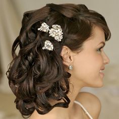 Hairdo Hair Styles For Wedding, Hair With Flowers, Diy Wedding Hair, Curly Wedding Hair, Beach Wedding Hair, Shoulder Hair, Indian Bridal Hairstyles, Wedding Hair Flowers, Short Wedding Hair