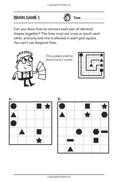 the worksheet for an interactive game