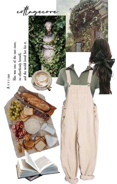 Cloth Overalls Outfit Summer, Cottagecore Outfit Ideas Summer, Overalls Outfit Cottagecore, Cottagecore Outfits Overalls, Cottage Core Overalls Outfit, Cottage Core Overalls, Overalls Outfit Aesthetic Summer, Summer Outfit Cottagecore, Cotta Core Outfits