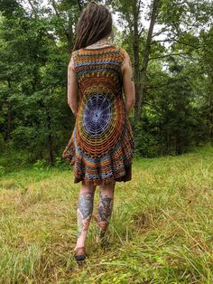 "This listing is for the crochet pattern to make the vest. NOT the actual vest itself ☽ Buy 3 patterns and get 20% off with coupon code \"3PATTERNS\" ☾ ☽ Buy 5 patterns and get 30% off with coupon code \"5PATTERNS\" ☾ The Sierra Mandala Vest is a flattering, feminine vest with a classic 70's vibe. It features an openwork spiderweb back, a flutter hem, and a lace up front. This style of vest is very stretchy, so the sizing is very forgiving. Difficulty: intermediate / advanced (this is not a phot Spiderweb Crochet, Crochet Vest Pattern, Vest Pattern, Crochet Vest, Crochet Pattern, Crochet Patterns, Lace Up, Summer Dresses, Crochet