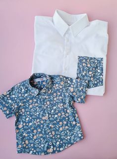 "MATCHING HANDMADE OUTFIT FOR DAD AND SON. This shirts made from 100% cotton fabric. This outfit will be perfect for any special occasions, Christmas celebration outfit, Christmas gift, Birthday celebration. SIZES: Toddler and boy shirts available for order in sizes 03 months to 9 years. Men's shirt sizes: XS, S, M, L, XL. FABRICS AND STYLES: This shirts available to order with short and long sleeves. I have so many cotton fabrics for your favorite outfits. If you want to change style of outfit, Matching Short Sleeve Shirt For Father's Day, Father's Day Matching Short Sleeve Shirt, Family Matching Cotton Shirts For Father's Day, Father's Day Family Matching Cotton Shirt, White Cotton Shirt As A Gift, Family Matching Fitted Shirt With Short Sleeves, Cotton Short Sleeve Shirt For Gift, Cotton Short Sleeve Shirt As Gift, Mom And Son Outfits