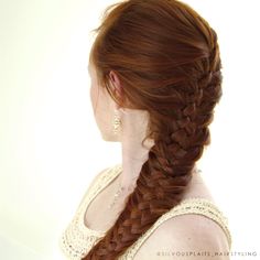 Diagonal French woven fishtail Targaryen Braids, Beautiful Haircuts, Long Blond, Long Brown Hair, Anime Hair, Good Hair Day