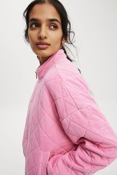 Quilted Half Zip HoodieBody - Active Quilted Zip Through - Washed Millennial PinkCotton On | Women | Clothing | Sweats & HoodiesCotton On | Women | Clothing | Sweats & HoodiesCotton On | Women | Clothing | Sweats & Hoodies Pink Zipper Hoodie For Spring, Casual Pink Hoodie With Zipper Closure, Pink Long Sleeve Sweatshirt With Zipper Closure, Pink Cotton Athleisure Outerwear, Pink Long Sleeve Sweatshirt With Zipper, Pink Sweatshirt With Zipper Closure For Winter, Spring Sweatshirt With Zipper Closure For Loungewear, Pink Casual Sweatshirt With Zipper, Pink Winter Sweatshirt With Zipper Closure