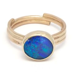 Abyss Opal Ring – Kate Davis Jewelry Kate Davis, Blue Opal Ring, Electric Green, Blue Beauty, Unique Bands, Green Aqua, Unique Gemstones, Affordable Jewelry, Opal Ring