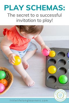 a child playing with play schems on the floor