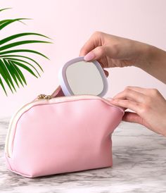 Lemon Lavender LED Light Up Mini Mirror | Styled View Mini Mirror, Travel Buddies, Led Makeup Mirror, Green Box, Little Life, Table Stand, White Mirror, Mini Makeup, How To Apply Lipstick