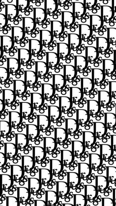 a black and white pattern with links