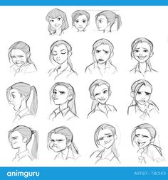 an animation character's face and head sketches for the animated movie, avatars