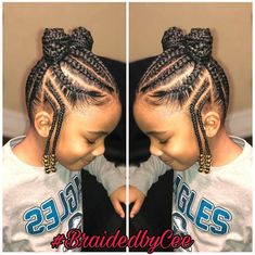 Definitely for Cameryn.... |pinterest: @BossUpRoyally [Flo Angel {Want Best Pins? #FollowMe #iFollowBack}] Nami Hairstyles, Black Hair Hairstyles, Trendy Braids, Toddler Braided Hairstyles, Toddler Braids, Blonde Balayage Highlights