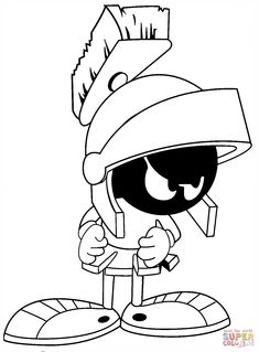 marvin the martian coloring pages for kids to print out and color on with your favorite characters