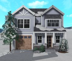 Modern Suburban House, Bloxburg House Builds, Modern Mansions, Winter House Exterior, Roblox Bloxburg House Ideas, Free House Design, Bloxburg Builds, Cozy Cottages, House Decorating Ideas Apartments