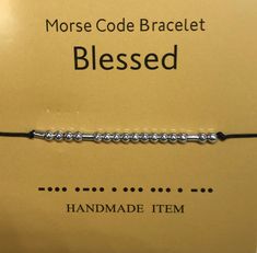 Morse Code Blessed Bracelet Blessed Bracelet, Morse Code Bracelet, Morse Code, Show Off, Stylish Accessories, Handmade Items, Coding, Make It Yourself, Bracelet