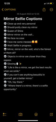 the texting app for mirror selfie captions