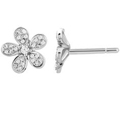 Platinum Earrings by Jewelove Beautiful cute earrings crafted as a five petal flower in platinum, studded with diamonds. Metal : Platinum Platinum Purity : 95% Purity Mark : Pt 950 Gemstone : Natural Diamonds Estimated Width : 9.5 mm Estimated weight : 2 grams Estimated Diamond Weight : 0.30 cts. Diamond Clarity : SI Diamond Color : IJ Diamond Grading Report : SGL Certificate of Authenticity : Platinum Guild International Fine Jewelry Diamond Earrings With Flower Shape, White Gold Flower Diamond Earrings With Prong Setting, Fine Jewelry Flower Earrings With Diamond Accents, Flower Shaped Brilliant Cut Diamond Earrings, Silver Diamond Cluster Earrings In Flower Shape, White Gold Diamond Earrings With Flower Shape And Accents, Silver Diamond Flower Cluster Earrings, White Gold Diamond Earrings With Flower Shape, White Gold Diamond Earrings With Flower Accents