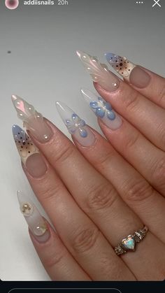 Sweetheart Nails, Fall Nails, Swag Nails, Fake Nails, Nail Ideas, Cute Nails, Acrylic Nails, Mermaid, Nails