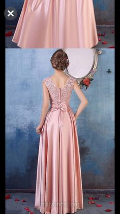 Lace Prom Gown, Dress For Party, Prom Dresses Formal, Simple Prom Dress, Satin Tulle, Formal Evening Dress, Pink Prom, Prom Dresses Online, Pink Prom Dresses