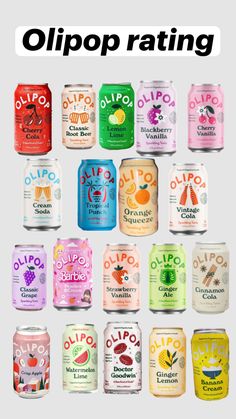 an advertisement for ollipop is shown with many different flavors