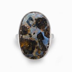 Pallasite Meteorite Ring Pallasite Meteorite, One With The Universe, Geode Ring, Amazonite Ring, Iron Meteorite, Peridot Crystal, Meteorite Ring, Into The Unknown, Peridot Stone