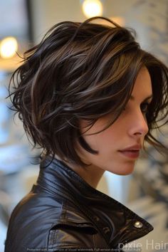 Short Sassy Hair Styles Over 50, Pixy Bob, Medium Hair Length Cuts, Round Face Short Haircuts, Short Hairstyle Women Round Face, Modern Bob Hairstyles, Modern Bob, Easy Hairstyles For Thick Hair, Edgy Short Hair