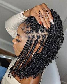 Knotless Braids For Older Women, 27+ Beautiful Box Braid Hairstyles For ... Box Braids Sizes, Box Braids Hairstyles For Black Women, Cute Braided Hairstyles, Braids Hairstyles Pictures, Braided Ponytail Hairstyles