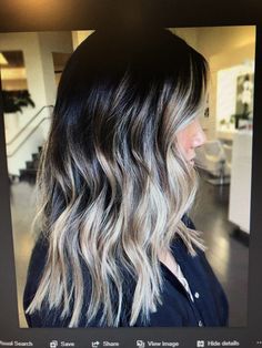 Dark Hair With Blonde Ends, Color For Black Hair, Dark Roots Blonde Hair Balayage, Balayage Techniques, Bayalage Blonde, Black To Blonde Hair, Dark Ombre Hair, Hair Doos, Mom Hair