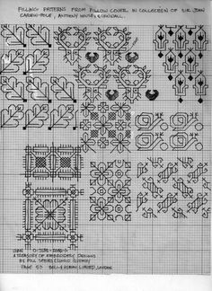 an old cross stitch pattern is shown in black and white