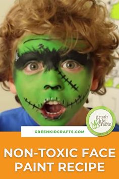 Face Paint Recipe, Face Paint For Halloween, Crystals At Home, Green Face Paint, Diy Face Paint, Grow Your Own Crystals, Black Face Paint