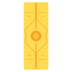 a yellow bookmark with an intricate design on it