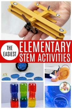 Make STEM activities fun with these easy STEM activities for elementary! These STEM activities are perfect for kids in elementary school and teach the basics of science, technology, engineering, and math in a fun and easy way! Perfect elementary STEM activities for the classroom or home! #elementary #iteachtoo #teachingresources #engineering #stem #stemed #scienceexperiments #technologyactivities #math Stem Engineering Projects, Easy Stem Activities, Elementary Science Experiments, Elementary Science Classroom, Fun Stem Activities, Elementary Stem Activities, Easy Stem, Elementary Stem, Stem Engineering