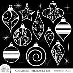 an ornament silhouettes for christmas ornaments