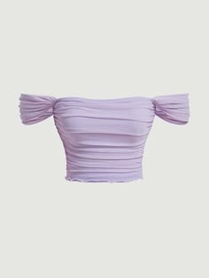 Mod Off, Ruched Mesh Top, Purple Crop Top, Purple Top, Casual Style Outfits, Teen Fashion Outfits, Women Tops