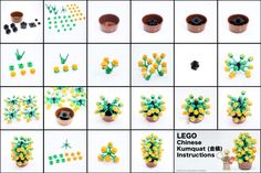 lego chinese kumquat instructions on how to make flower pots with legos