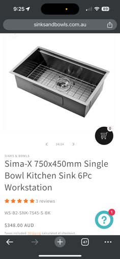 Single Bowl Kitchen Sink, Kitchen Sink