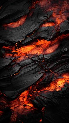 an orange and black background that looks like lava