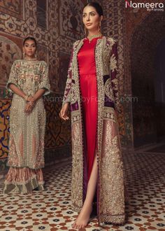 Buy Wedding Wear Designer Indian Party Dresses in Maxi Style Suit in Embellished Silk Fabric with Traditional Purple Front Open Heavily Embellished Upper Luxury Nehru Jacket For Eid Party Wear, Saira Shakira, Indian Party, Pakistani Fashion Party Wear, Pakistani Dress Design, Designer Dresses Indian, Pakistani Outfits, Indian Designer Wear, Party Wear Dresses