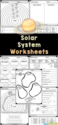 solar system worksheets for kids to help them learn how to make their own solar system