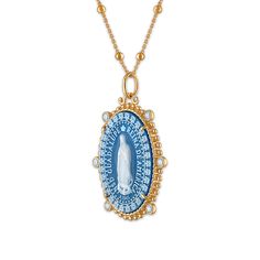 Renowned jeweler Frank Ronay has created a commemorative medal called the Virgen de Guadalupe Medalla Conmemorativa Reina to honor the historic coronations of the Virgin of Guadalupe in 1895 and 1945. The collection's centerpiece is a meticulously crafted agate cameo depicting the Virgin surrounded by flowers. The necklace is 925 silver with 18-karat gold plating and features a crowned Our Lady of Guadalupe. This Virgin Mary cameo represents five generations of the Ronay family's dedication to jewelry-making and celebrates the 1945 coronation. The medal is presented in a box with a commemorative booklet. Dimensions & Specifications: Medal Size: 23 mm x 30 mm Chain size: 24"+2" Materials: Blue agate, gold vermeil (18k gold over sterling silver), six cubic zirconia, It was assembled in the U The Virgin Of Guadalupe, Virgin Of Guadalupe, Surrounded By Flowers, Our Lady Of Guadalupe, Small Book, Lady Of Guadalupe, Cameo Pendant, Blue Agate, Our Lady