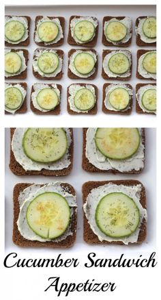 cucumber sandwich appetizer with cream cheese