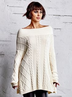 Cable Knit Sweater by Planet at Hello Boutique #cableknittunic #fishermanknitsweater #sweatertunic  #fashionover50 #styleover60 #advancedstyle Fisherman Knit Sweater, Fabric Draping, Cable Knit Pattern, Traditional Kimono, Insta Inspiration, Advanced Style, Winter Warmers, Knit Tunic, Ribbed Neckline