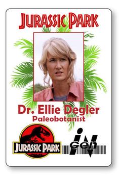 an id card with a woman's face and palm trees in the background,