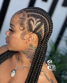 Cornrow Braids With Heart, Heart Stitch Braids, Spider Braids, Stitch Braids Hairstyles, Corn Roll Hair Styles, Trendy Curls, Boxer Braids Hairstyles, Heart Stitch